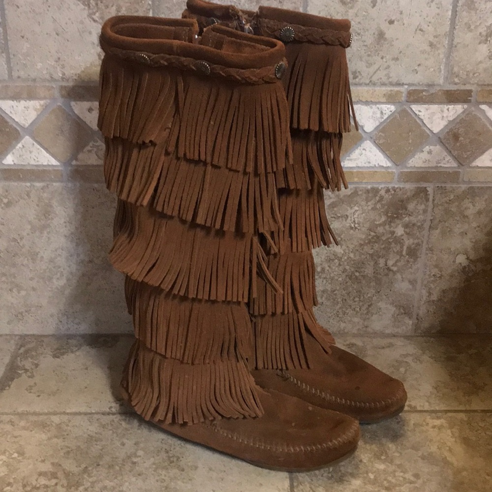 Minnetonka Fringe Boots